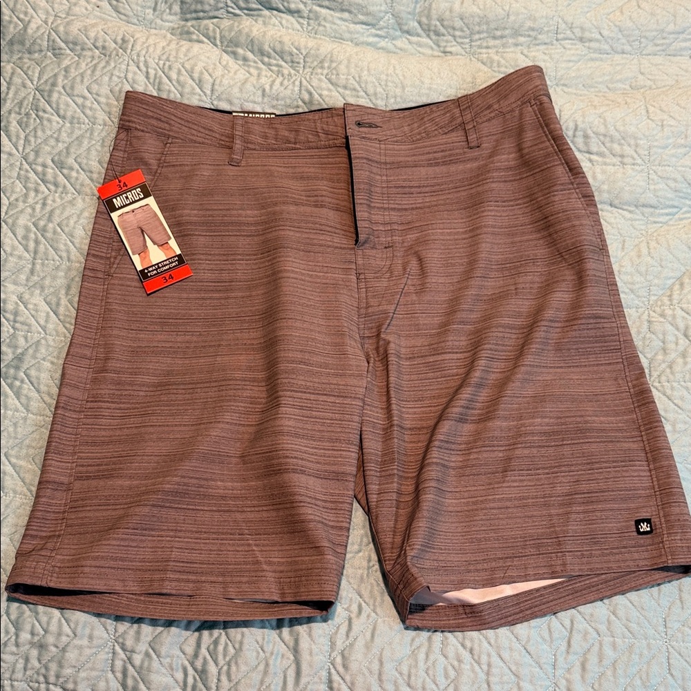 NWT MICROS Collection Dahui Men's Light grey 
Lightweight Shorts - swim sz 34
